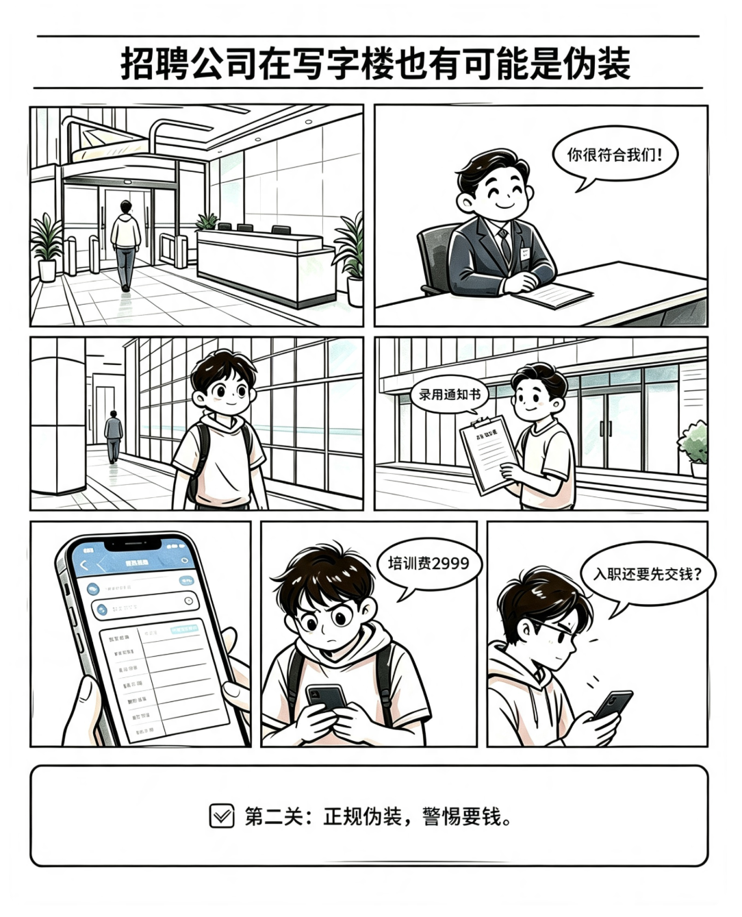 漫说反诈|应届生求职警惕虚假高薪招聘 【2】