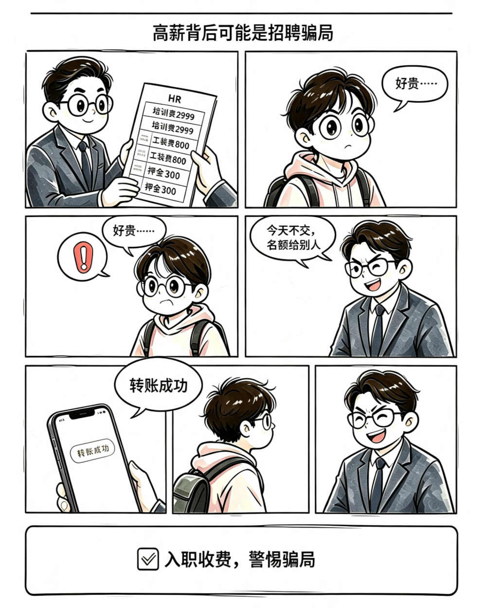漫说反诈|应届生求职警惕虚假高薪招聘 【3】